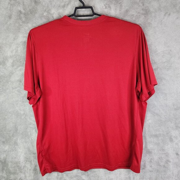 Mens Red Nike Dri-Fit Athletic Shirt Short Sleeve Crew Neck Size XXL - Picture 5 of 8
